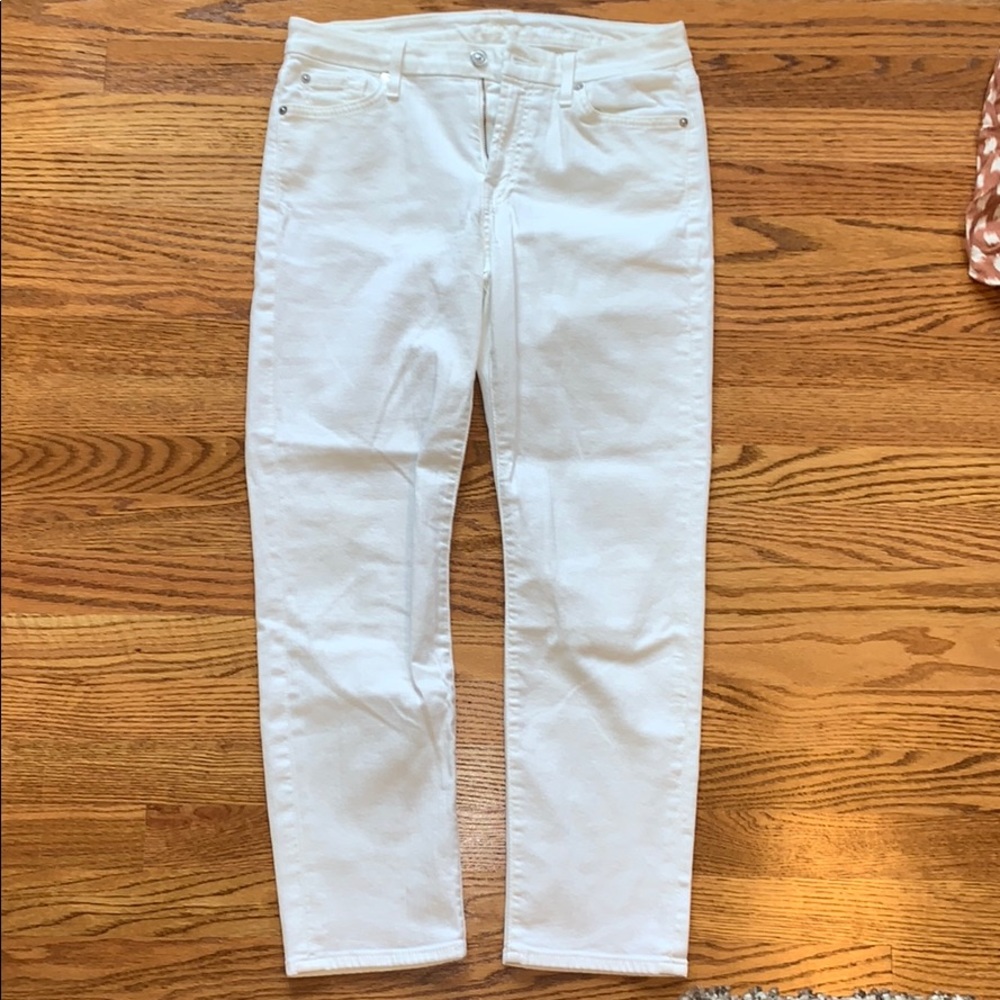 White Jean cropped pants